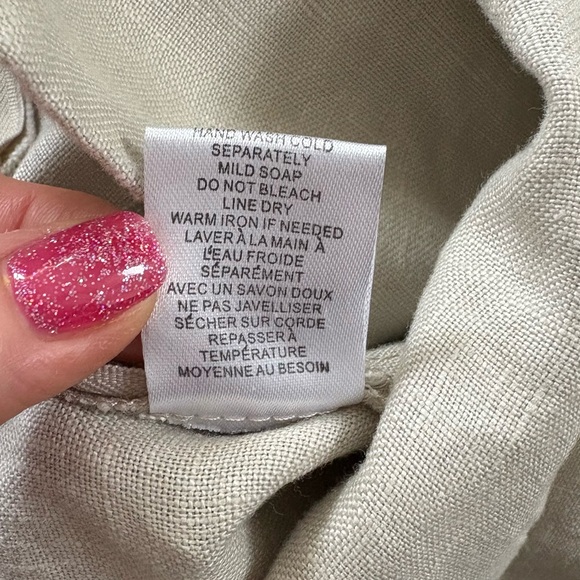 For Cynthia 100% Linen Maxi Long Modest Skirt Sand Neutral Boho Chic Size Medium - Picture 12 of 16